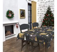 Soleil d'ocre Mantel Antimanchas Fir, Cuadrado, Negro, 180 x 180 cm