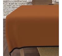 Soleil d'ocre Mantel Boheme Antimanchas de Microfibra Lavada, Rectangular, Marrón (Tierra), 160 x 270 cm