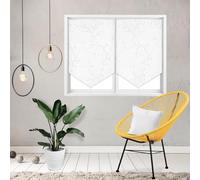 Soleil d'ocre Par de Visillos para Ventana Osaka, Blanco, 60 x 90 cm