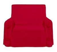 Soleil d'ocre PANAMA Funda de sillón en algodón, Rojo, 90 x 270 cm