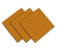 Soleil d'ocre, Panama Lote de 3 servilletas de algodón, Mostaza, 45x45 cm