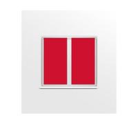 Soleil d'ocre, Par de visillos 90X120 cm DOLLY rojo