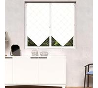 Soleil d'ocre Visillo para Ventana Pauline, Blanco, 70 x 120 cm