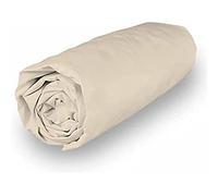Soleil d'ocre PERCALE Bajera ajustable de algodón, Beige (Crudo), 140 x 190 cm