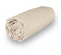 Soleil d'ocre PERCALE Bajera ajustable de algodón, Beige (Crudo), 180 x 200 cm