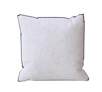 Soleil d'ocre Piedra Cojín de Algodón Reciclado, Azul, 40 x 40 cm