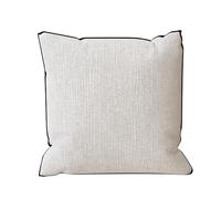 Soleil d'ocre Piedra Cojín de Algodón Reciclado, Negro, 40 x 40 cm