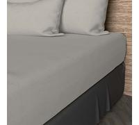 Soleil d'ocre Sábana Ajustable de algodón 57 hilos, Beige (Lino), 140 x 190 cm