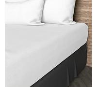 Soleil d'ocre Sábana Ajustable de algodón 57 hilos, Blanco, 90 x 190 cm