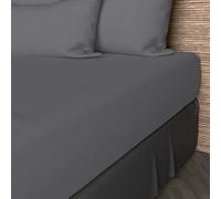 Soleil d'ocre Sábana Ajustable de algodón 57 hilos, Gris, 90 x 190 cm