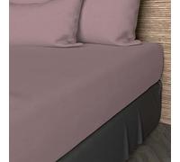 Soleil d'ocre Sábana Ajustable de algodón 57 hilos, Rosa, 140 x 190 cm