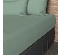 Soleil d'ocre Sábana Ajustable de algodón 57 hilos, Verde Agua, 90 x 200 cm