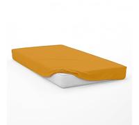 Soleil d'ocre Sábana Ajustable Bebe en algodón de 57 Hilos, Amarillo (Mostaza), 70 x 140 cm