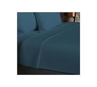 Soleil d'ocre Sábana de algodón 57 hilos, Azul Pato, 260 x 300 cm