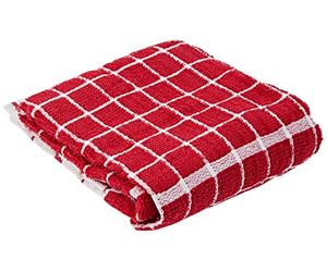 Soleil d'ocre, Set de 2 paños de cocina cuadrados de ESPONJA roja