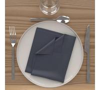 Soleil d'ocre Set de 3 Servilletas Alix, Azul (Marino), 40 x 40 cm