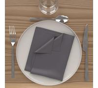 Soleil d'ocre Set de 3 Servilletas Alix, Gris (Antracita), 40 x 40 cm