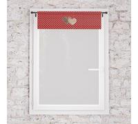 Soleil d'ocre, Visillo algodón Puro 60x90 cm Love Rojo