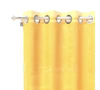 Soleil d'ocre Visillo con Ojales Alix, Amarillo, 140 x 250 cm