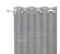 Soleil d'ocre Visillo con Ojales Alix, Gris, 140 x 250 cm