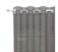 Soleil d'ocre Visillo con Ojales Alix, Gris (Antracita), 140 x 180 cm