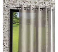 Soleil d'ocre Visillo con Ojales Efecto Arrugado Boheme, 140 x 250 cm, Gris (Lino)