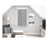 Soleil d'ocre Visillo para Ventana Liane, Gris, 45 x 90 cm