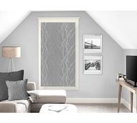 Soleil d'ocre Visillo para Ventana Liane, Gris, 60 x 160 cm