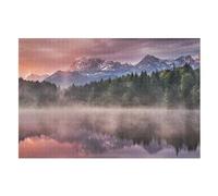 Soleilrise at The Lake Puzzles Adultos 1000 Piezas de Madera Juguete De Puzzle Desafío Del Cerebro Para Niños Inteligencia (75×50cm)