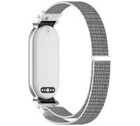 Soleilux Correa de muñeca ajustable para grabadora de voz Plaud NotePin AI, 265 mm pulsera de tejido y marco de metal, compatible con muñecas de 5,5 a 8,7 pulgadas, plata