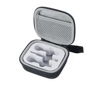 SoleKing Portabe - Funda de micrófono inalámbrico Lav Mic Bag Audio Gear Travel Case para PQRQP 3 en 1 micrófonos de solapa inalámbricos Lavalier micrófonos de solapa Plug-Play con clip en los