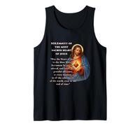 Solemnidad del Sagrado Corazón de Jesús Diseño de Oración Camiseta sin Mangas