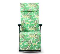 SOLENNY Tumbona Plegable de Jardín Regulable Acolchada 76x60x108 cm 5 Posiciones con Cabezal Anatómico Tejido lavable y Pies Estabilizadores para Mayor Seguridad