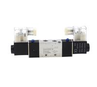 Solenoid Valve 4v220-08 Double Headed Double Control 5 Way 2 Position Power Down Hold Pneumatic Directional Valve(With 10mm fittings,DC12V)