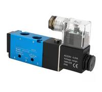 Solenoid Valve 5 Way Port 2 Position Gas Pneumatic Electric Magnetic Valve 12V 24V 220V Coil Volt 4mm 6mm 8mm Hose 4V110-06(With 4mm fittings,DC 12V)