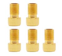 Solenoide Adaptador de válvula F/V a A/V de 1/5 piezas, convertidor de valor for bicicleta, accesorios for neumáticos dorados Válvula(STRAIGHTGRAIN-5PC)