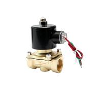Solenoide de acción directa de 2 vías de 1/8", 1/4", 1/2", 1" y 2" de pulgada, for agua, 220 V, 12 V, 24 V y 110 V, de latón, normalmente cerrado, for agua, petróleo y gas.(Npt-24vac,1 Inch)