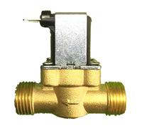 Solenoide de agua de alimentación de entrada de 5 V/10 V-/24 V/220 V, 1/2 pulgada, conexión rápida, latón normalmente cerrado para solenoide de calentador de agua solar