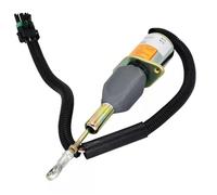 Solenoide de parada Solenoide de corte de combustible RE504223 de 24 V, compatible con motores John Deere 6076 (7,6 L), 6068 (8,1 L), 653E y 762B (1755ES). Solenoide de corte de combustible