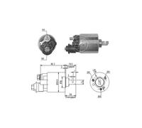 Solenoide del motor de arranque ZM609 ERA para ROVER HONDA