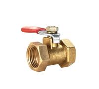 Solenoide Válvula de bola pequeña de latón de 1/8", 1/4", 3/8" y 1/2", conector de rosca hembra/macho, adaptador de acoplamiento de tubería de cobre Válvula(DN10,F-F)
