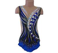 SOLEPOPS Leotardos De Gimnasia Rítmica, Traje Deportivo De Entrenamiento Sin Mangas para Mujeres Ropa De Rendimiento para Niños Ropa De Competencia De Patinaje Spandex,A,13 Years