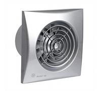 Soler & Palau; SILENT-100 CHZ SILVER; Extractor de baño ultrasilencioso + humidistato + temporizador regulable, color plata, diam 100mm.