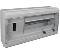 Solera 698CGT - Conjunto caja, tapa, marco gris con puerta transparente para caja ICP y distribución.Superficie.