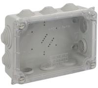 Solera 716TP - Caja estanca con conos. IP55,IK 07. De 152x110x65.8 Ø máximo 25 (25M).Color gris y tapa transp.