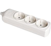SOLERA 8003 - Regleta/base múltiple sin cable de 3 enchufes, color blanco