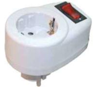 SOLERA 860IL - Adaptador 1 Enchufe con Interruptor, Color Blanco