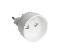Solera 88U - Adaptador europeo-universal bipolar 10A 250V~. Adaptador de viaje.. Sólo unitario.