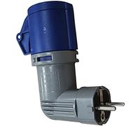 Solera 904011 - Adaptador inudustrial P+T, 16A, 230V~. IP 44 Clavija doméstica Schucko. Base industrial (6h).