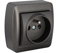 Solera Base de Enchufe Mural 2p+t Grafito 16 A 250 V Francés